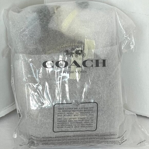 Coach Mini Court Backpack Bag Charm Keychain Brown Signature Canvas CX066 Logo - Picture 3 of 8